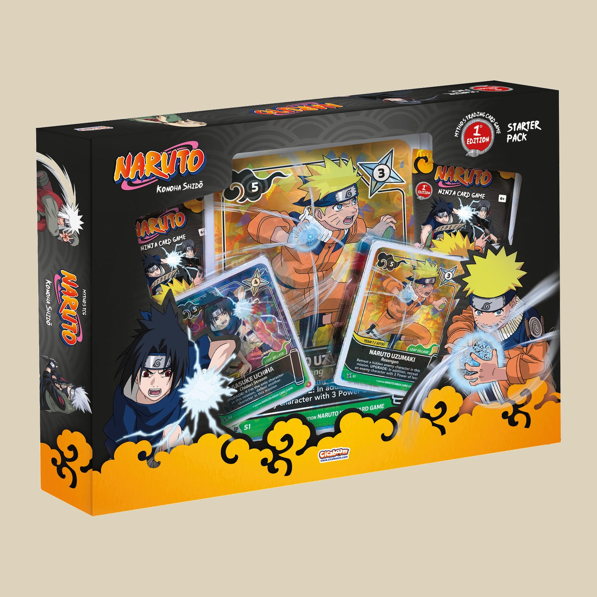 Naruto Mythos TCG Konoha Shidō Starter Pack Naruto und Sasuke 1st Edition Englisch