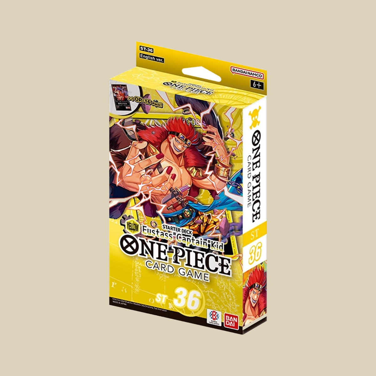One Piece Card Game ST-36 Yellow Eustass Captain Kid Starter Deck in Englisch