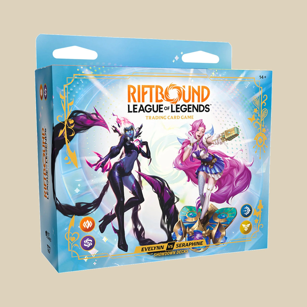 Riftbound League of Legends TCG Radiance Showdown Decks Evelynn vs Seraphine Englisch