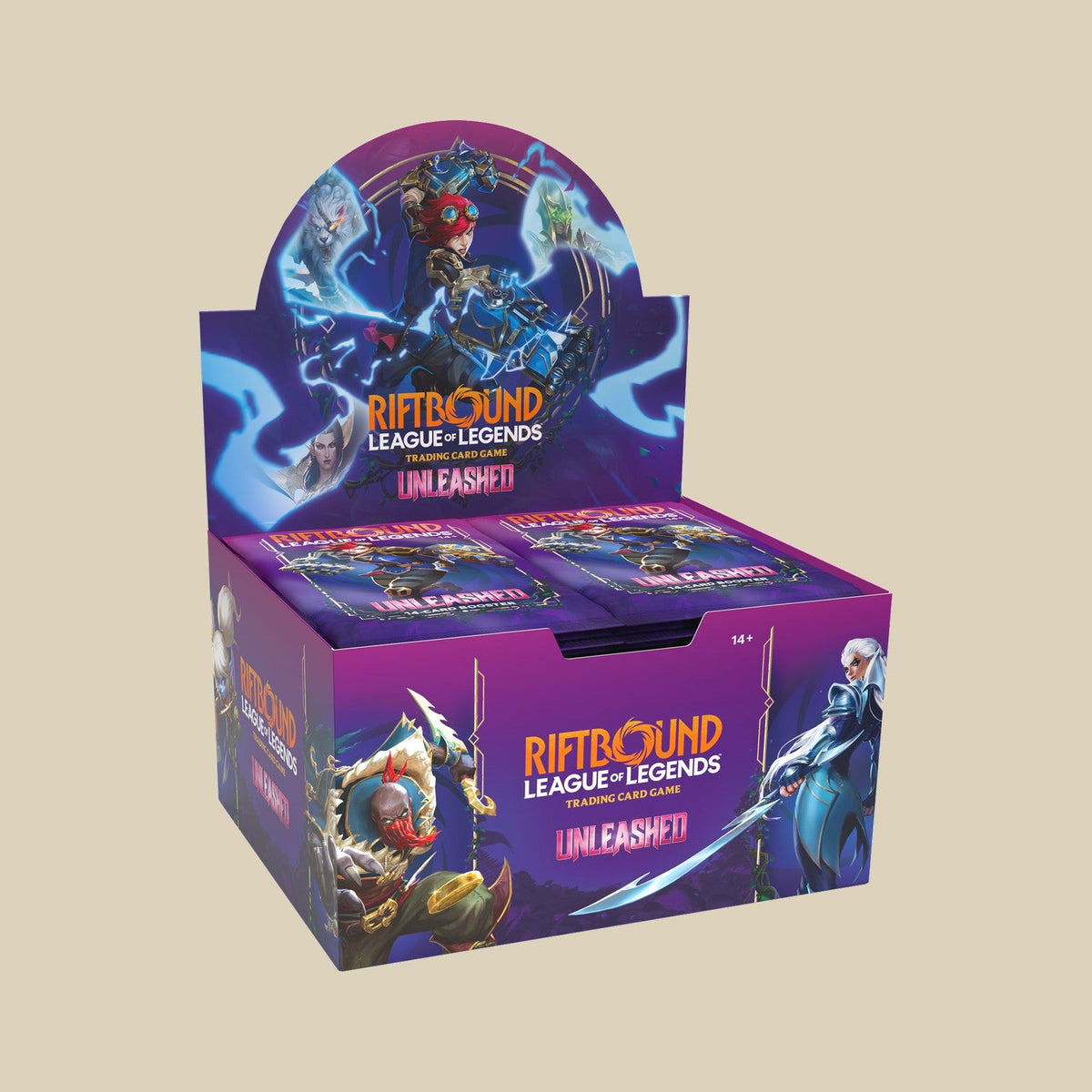 Riftbound League of Legends TCG Unleashed Booster Display mit 24 englischen Packs