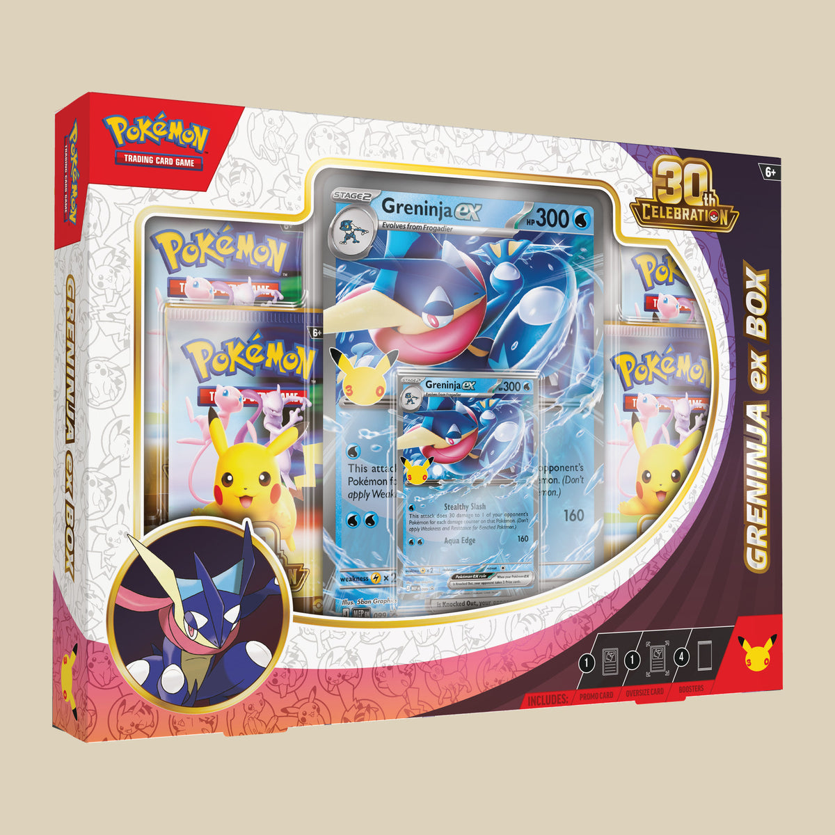 Pokémon TCG 30th Celebration Pokémon ex Box mit Greninja ex in Englisch
