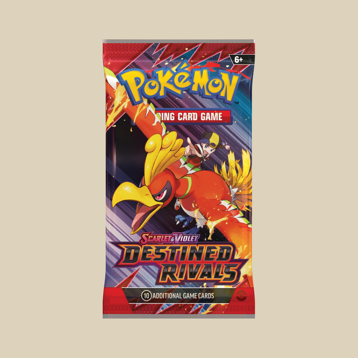 Pokémon TCG Destined Rivals Sleeved Booster mit Ethans Ho-Oh in Englisch
