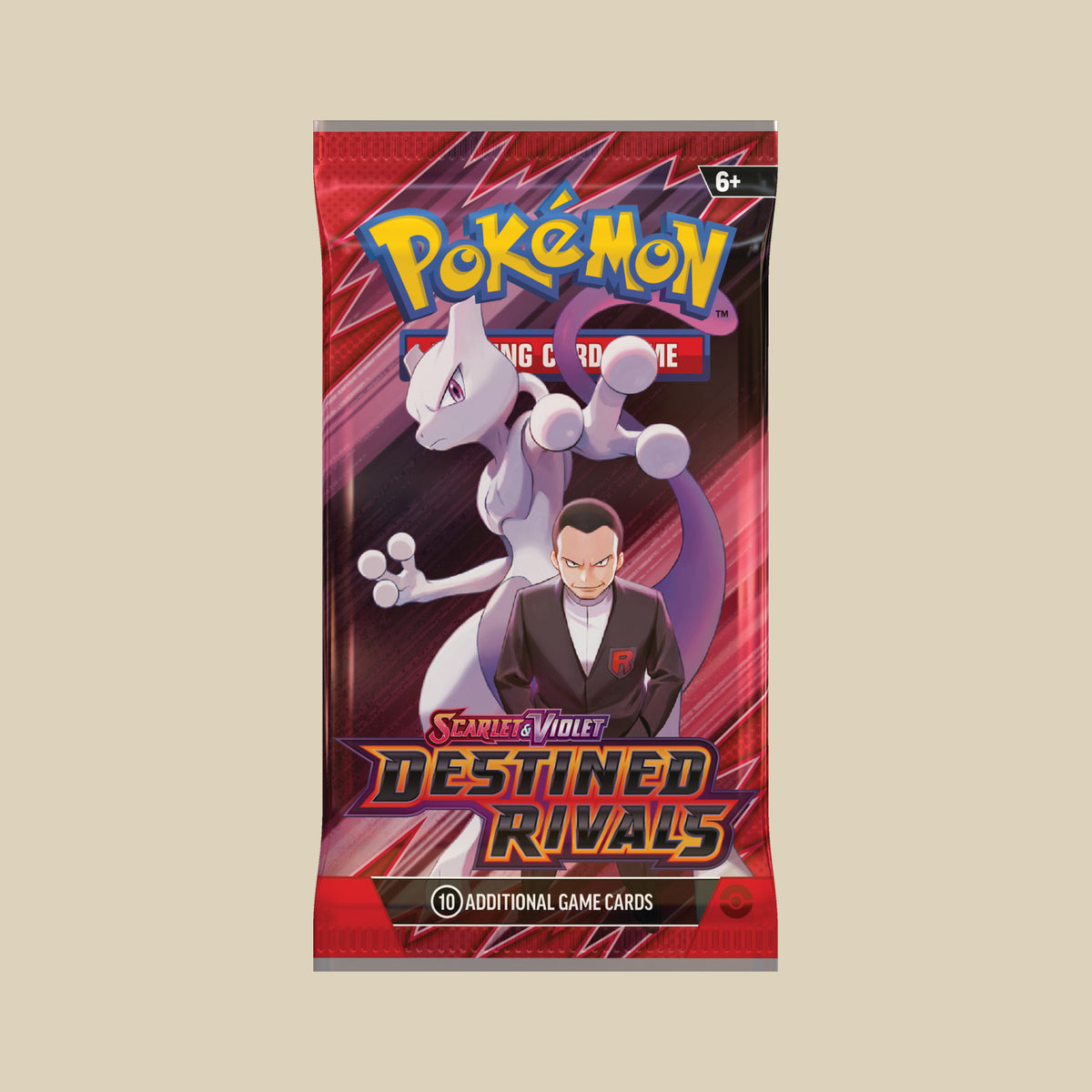 Pokémon TCG Destined Rivals Sleeved Booster mit Giovannis Mewtwo in Englisch