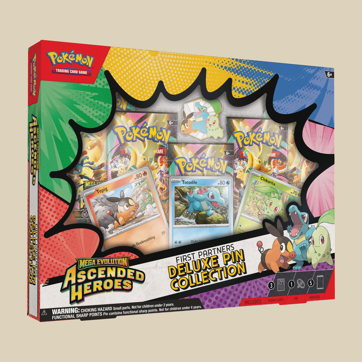 Pokémon TCG Mega Evolution Ascended Heroes First Partners Deluxe Pin Collection in Englisch