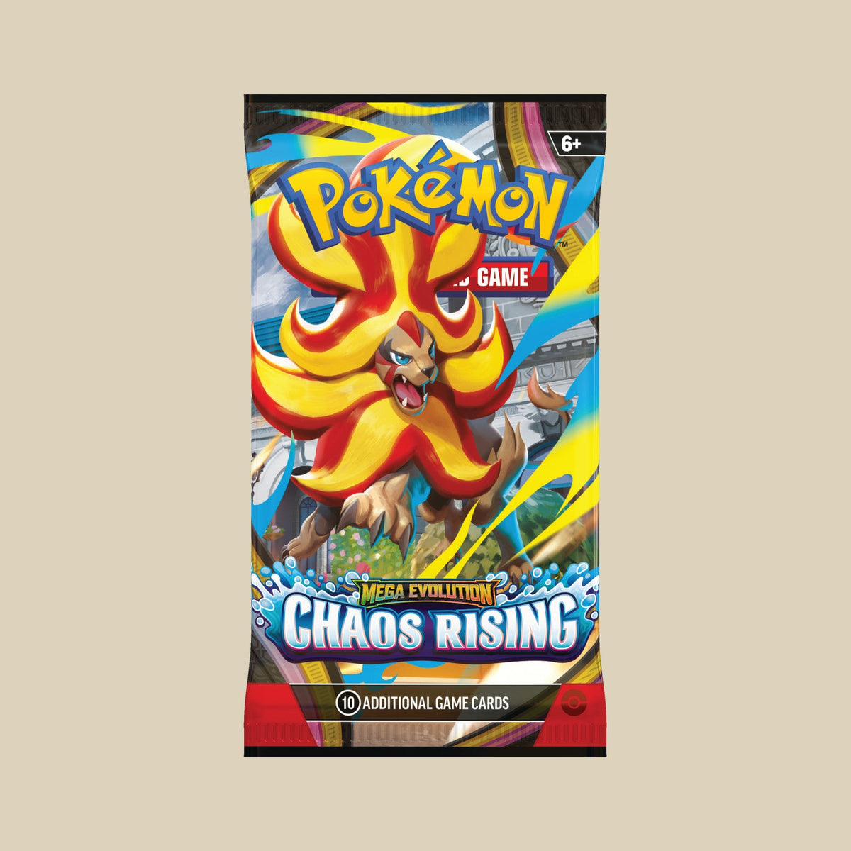 Pokémon TCG Mega Evolution Chaos Rising Sleeved Booster mit Mega Pyroar in Englisch
