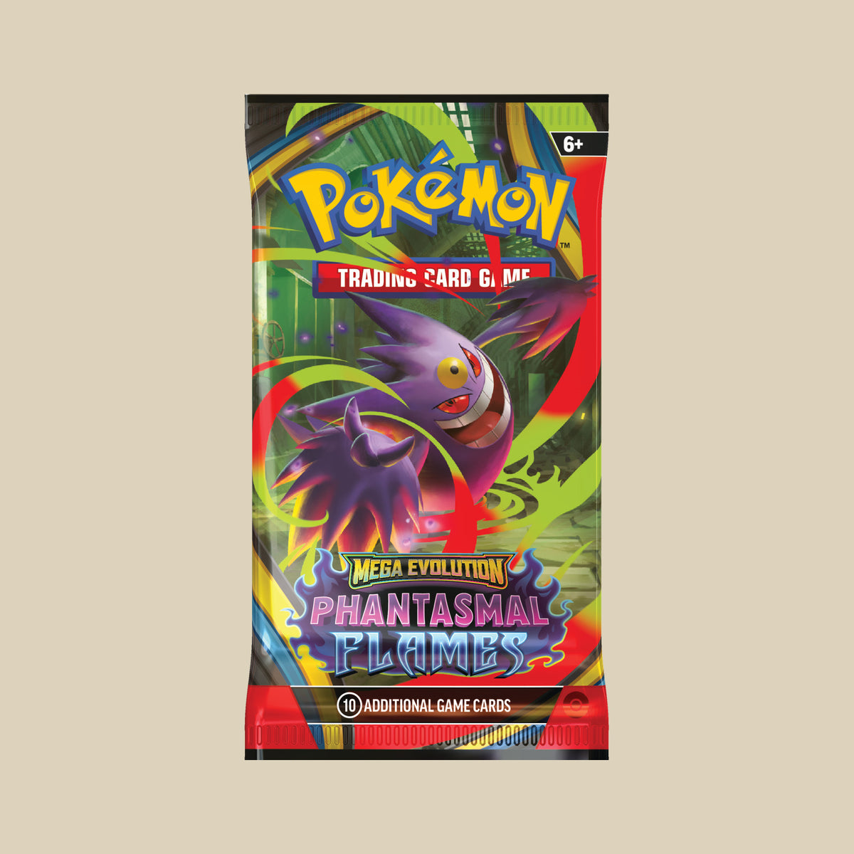 Pokémon TCG Mega Evolution Phantasmal Flames Sleeved Booster mit Mega Gengar in Englisch