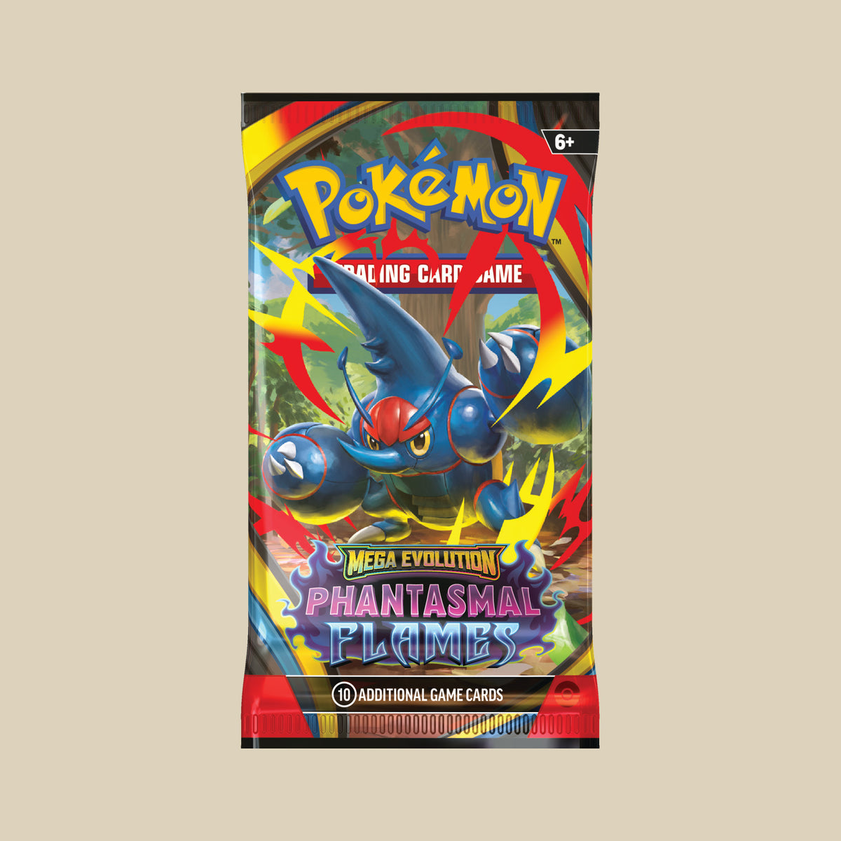 Pokémon TCG Mega Evolution Phantasmal Flames Sleeved Booster mit Mega Heracross in Englisch