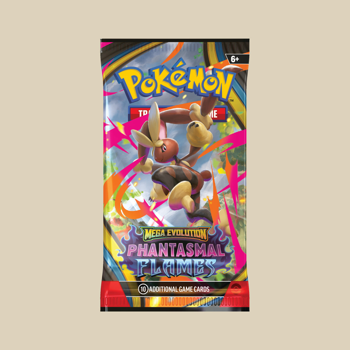 Pokémon TCG Mega Evolution Phantasmal Flames Sleeved Booster mit Mega Lopunny in Englisch