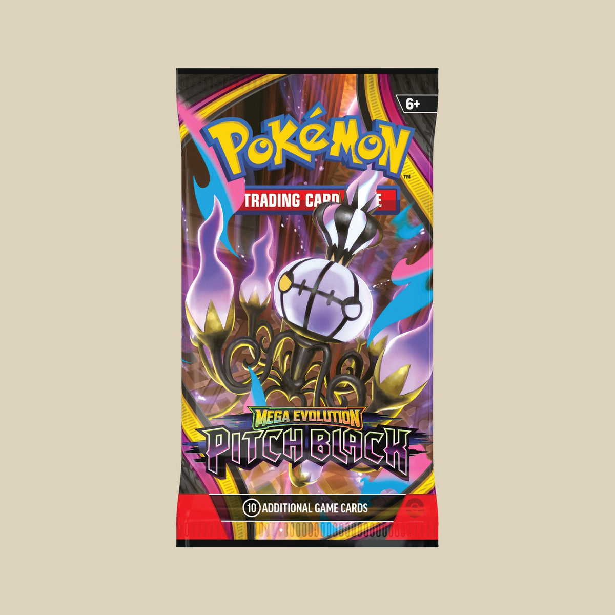 Pokémon TCG Mega Evolution Pitch Black Sleeved Booster mit Mega Chandelure in Englisch