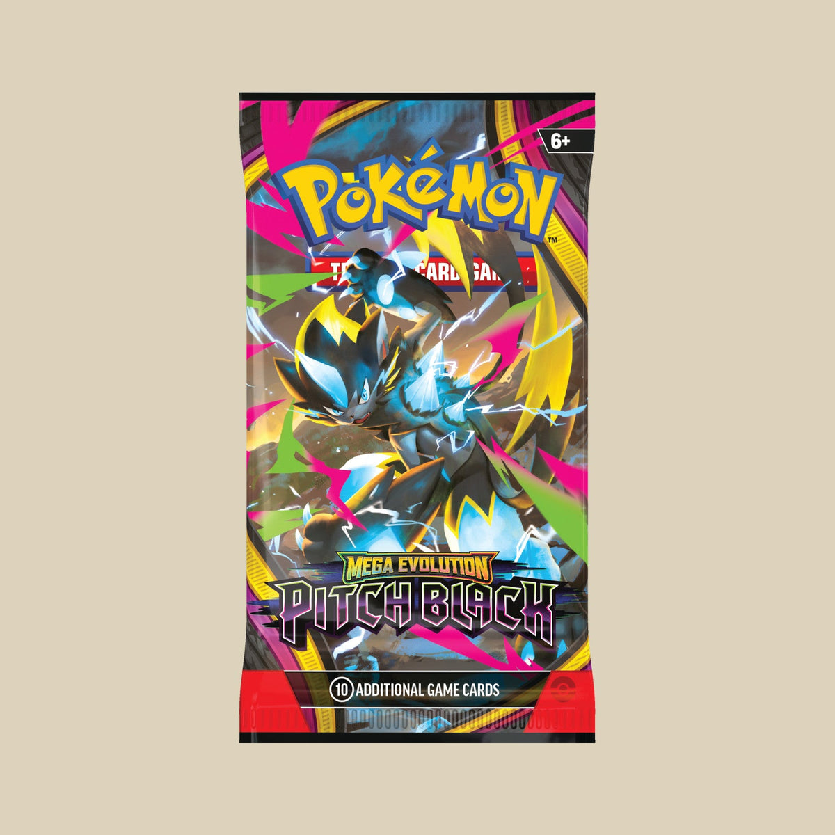 Pokémon TCG Mega Evolution Pitch Black Sleeved Booster mit Mega Zeraora in Englisch